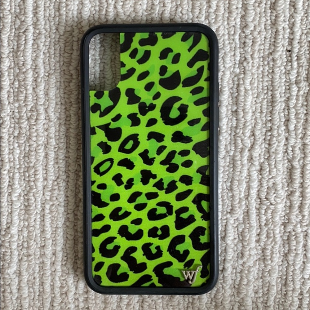iPhone X “Neon Leopard” wildflower case